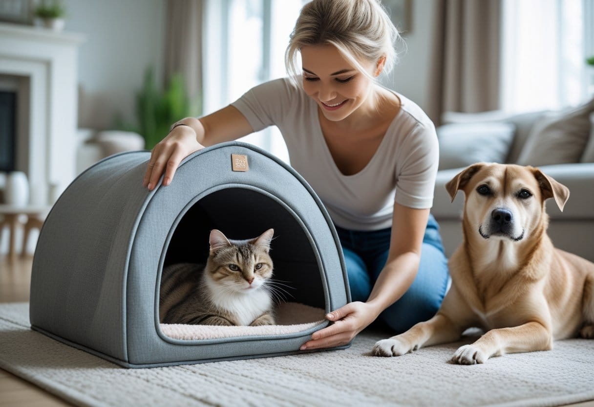 Saadan skaber du harmoni mellem hund og kat med en kattehule til din kat